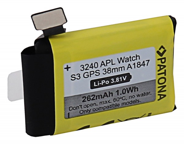 batteri f. Apple Watch Serie 3 GPS 38mm A1847